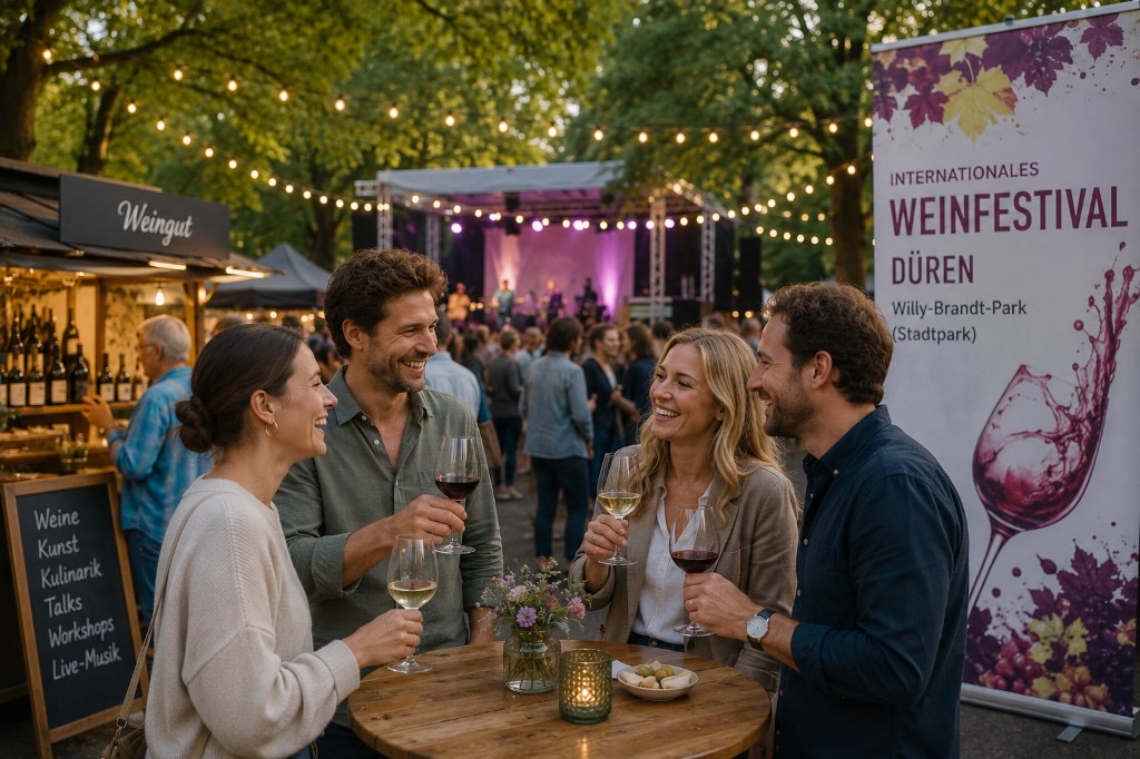 Wein im Park in Düren